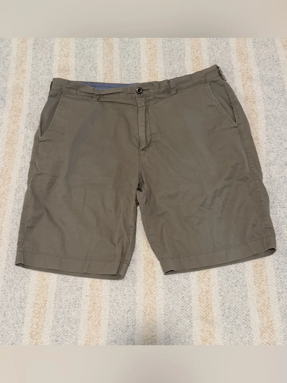 J. Crew Men's Olive-Taupe Flat Front Shorts